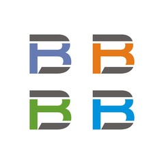 BK or KB logo initial letter design template vector