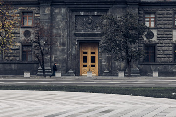 The main entrance to the building of the Federal Security Service of Russia