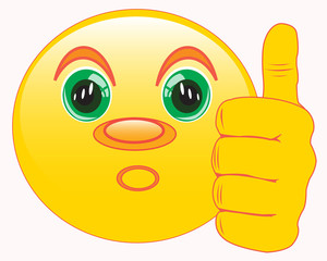 Smaily gesture by hand