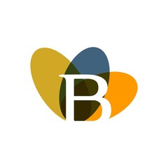 B logo initial letter design template vector