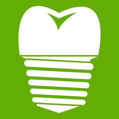 Tooth implant icon green