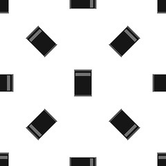 Trash can pattern seamless black