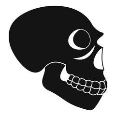Skull icon, simple style