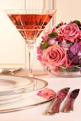 Table in pink