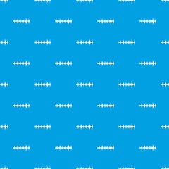 Fototapeta premium Music sound waves pattern seamless blue
