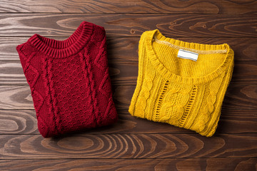 Female autumn or winter warm outfit