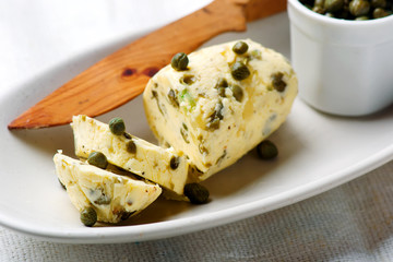 Butter with a caper  for sandwiches