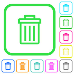 Delete vivid colored flat icons icons