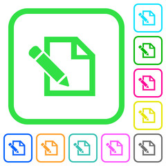 Edit with pencil vivid colored flat icons icons