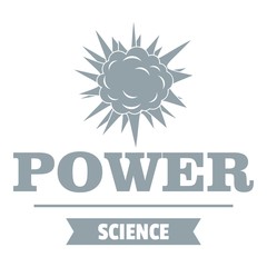Fototapeta premium Power logo, simple gray style
