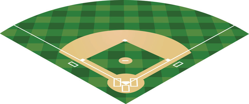 Baseball field. vector illustration