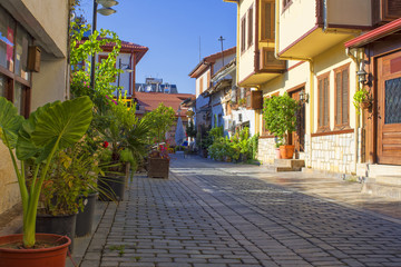 Fototapeta na wymiar Streets of old town Kaleici - Antalya, Turkey