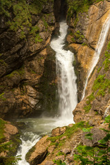 Waterfall near Hallstatt in the Austrian alps