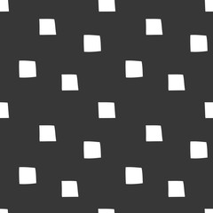 Black and white wrapping paper. Vector seamless geometric pattern.