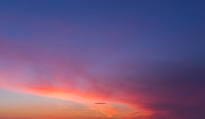 Dramatic sunset and sunrise sky