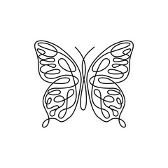 Vector butterfly abstract logo