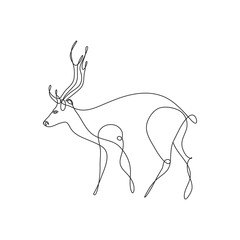 Vector deer abstract logo