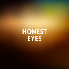 square dark brown blurred fall background - natural colors With love quote - honest eyes