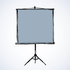 Projection screen. Vector.