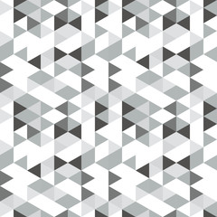 Geometric abstract pattern with triangles in muted  retro colors.