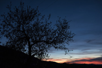 Precioso atardecer con colores