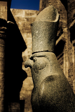 Ancient Egyptian statue depicting Horus