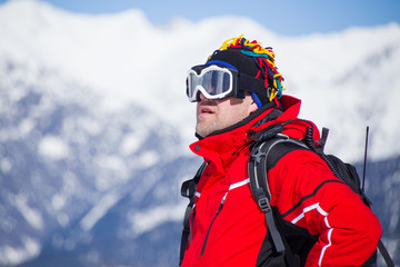 man in the mountains