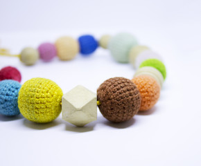 Knitted sling necklace