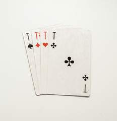 playing cards isolated: four aces