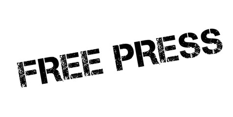 Free Press rubber stamp. Grunge design with dust scratches. Effects can be easily removed for a clean, crisp look. Color is easily changed.