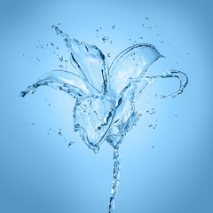 Obraz na płótnie Canvas flower made of water splashes