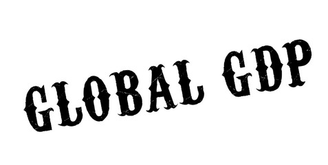 Global GDP rubber stamp. Grunge design with dust scratches. Effects can be easily removed for a clean, crisp look. Color is easily changed.