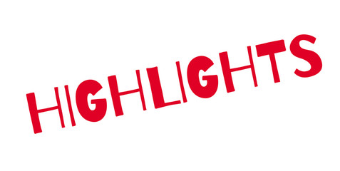 Highlights rubber stamp. Grunge design with dust scratches. Effects can be easily removed for a clean, crisp look. Color is easily changed.