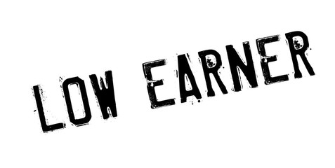 Low Earner rubber stamp. Grunge design with dust scratches. Effects can be easily removed for a clean, crisp look. Color is easily changed.