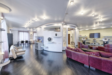 Living room interior in modern house.
