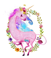 Cute cartoon unicorn © cofeee