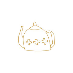 Vector hand drawn kettle