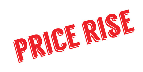 Price Rise rubber stamp. Grunge design with dust scratches. Effects can be easily removed for a clean, crisp look. Color is easily changed.