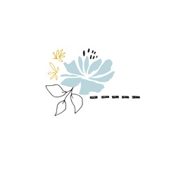 Hand drawn floral bouquet