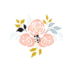 Hand drawn floral bouquet