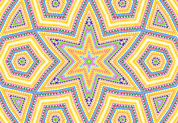 Bright abstract colorful concentric pattern