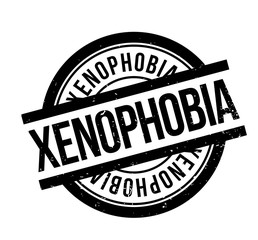 Xenophobia rubber stamp. Grunge design with dust scratches. Effects can be easily removed for a clean, crisp look. Color is easily changed.