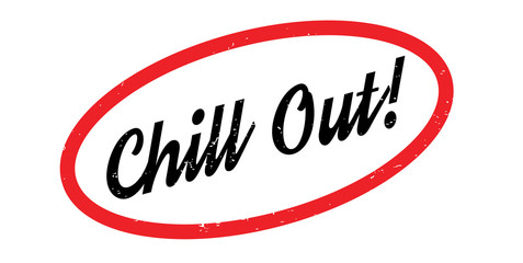 Chill Out rubber stamp. Grunge design with dust scratches. Effects can be easily removed for a clean, crisp look. Color is easily changed.