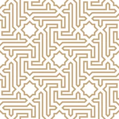 Papier peint Or abstrait géométrique motif d& 39 ornement sans soudure géométrique arabe