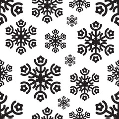 Snowflake seamless pattern