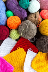 knitting needles with a ball