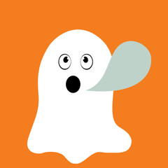 Halloween ghost icon vector