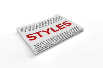 Styles on Newspaper background