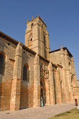 Fototapeta na wymiar Santa Maria la Real church, Sasamon, Burgos province, Castilla y Leon, Spain