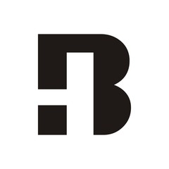 HB or BH logo initial letter design template vector